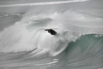 bodyboarder in the wave