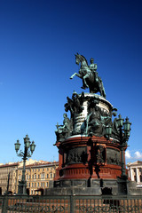 Fototapeta premium st.-petersburg. monument to nikolay 1