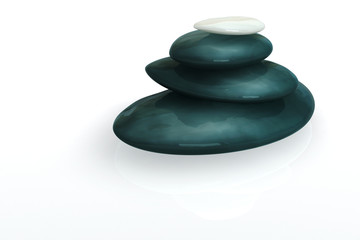 Fototapeta na wymiar 3d balanced stones