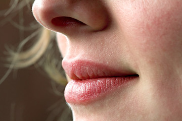 bouche de femme sexy et sourire