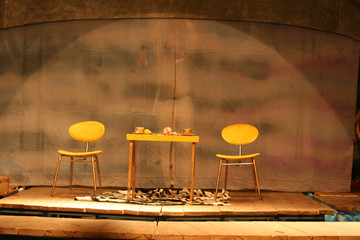 table and two chairs