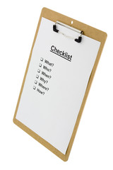 checklist on a clipboard