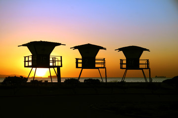 Naklejka premium summer sunset