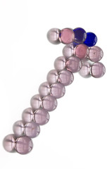 blue and pink marble series: arrow