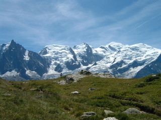 Fototapeta na wymiar Mont Blanc i Aiguille du Midi