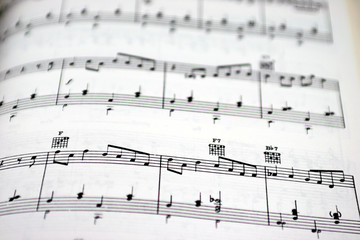 Obraz premium nuty poziome