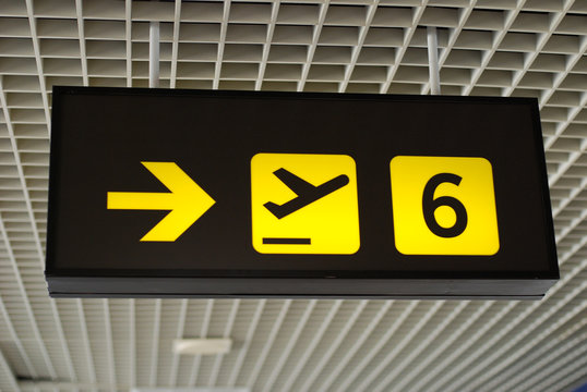 flughafen schild abflug airport sign departure