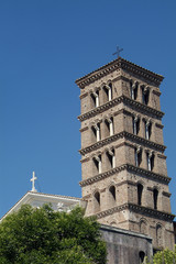 Fototapeta premium classic church tower in rome