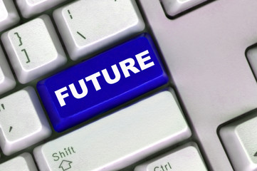 keyboard with word of future