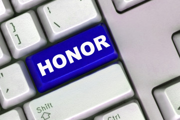 keyboard with word of honor