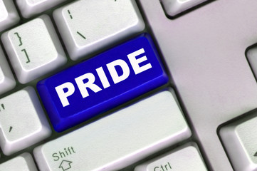 keyboard with word of pride