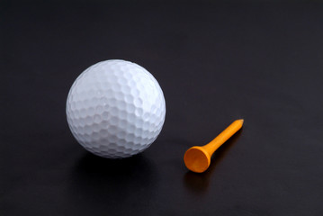 golf ball and tee