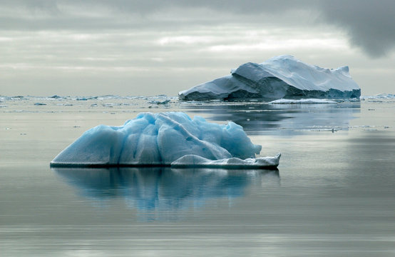 two icebergs