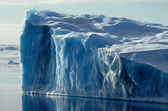 blue antarctic iceberg