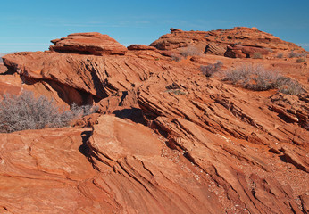 Fototapeta na wymiar a rock formation in the glen canyon area