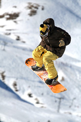 Fototapeta na wymiar snowboard freestyle