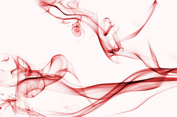 red smoke on the white background