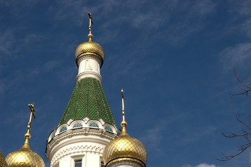 Fototapeta na wymiar Rosyjski Kościół St Nikolay w Sofii