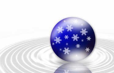 blaue schneekugel - blue snowball