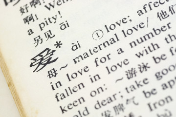 love written in chinese