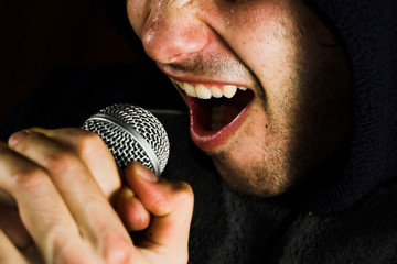 music singer and microphone