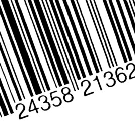 bar code on the white background
