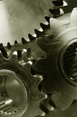 gears in old antique colors
