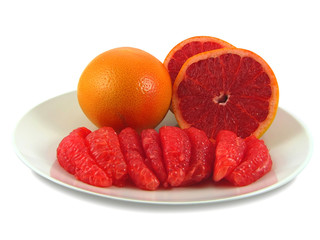 red grapefruits.