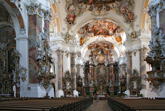 int&eacute;rieur de l'abbaye d'ottobeuren 2