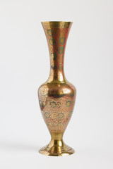 brass stamped vase