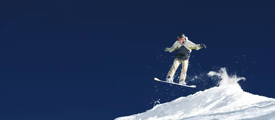 Acrylic prints Winter sports snowboard tricks