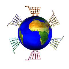 stock illustration of shopping concept