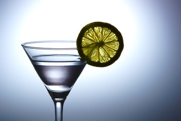 drink with yellow lemon