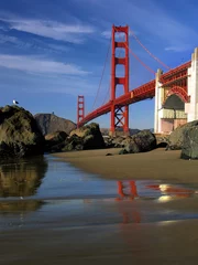 Photo sur Plexiglas Plage de Baker, San Francisco le pont du Golden Gate