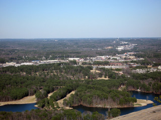 small city from a mountainside