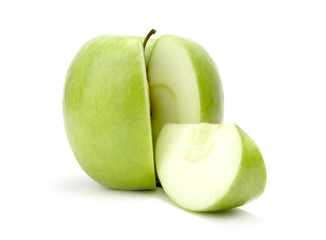 sliced green apple