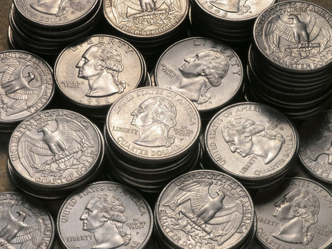 stacks of quarters