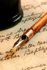 Fototapeta premium nib pen and inkwell