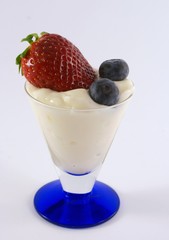 glass and berries