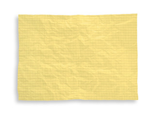 creased blank paper page with shadow