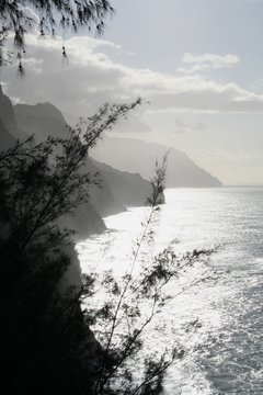 coastline mountain top
