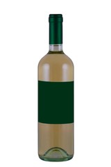 bottle of wine with blank label