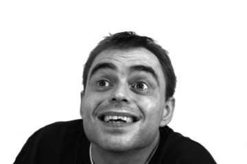 casual man's face with expression