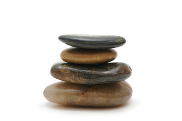 stack of stones isolated on the white