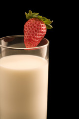 erdbeere mit milch