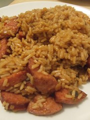 rice and meat on a plate
