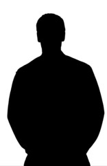 silhouette giovane uomo