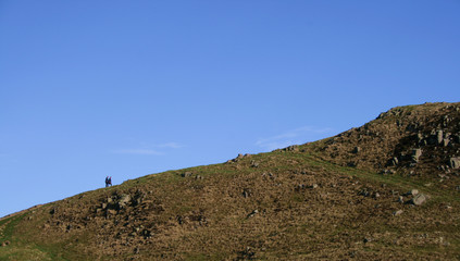 hiking to the hill top