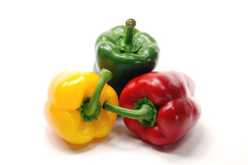 three colored pepper