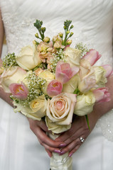 pink wedding flowers